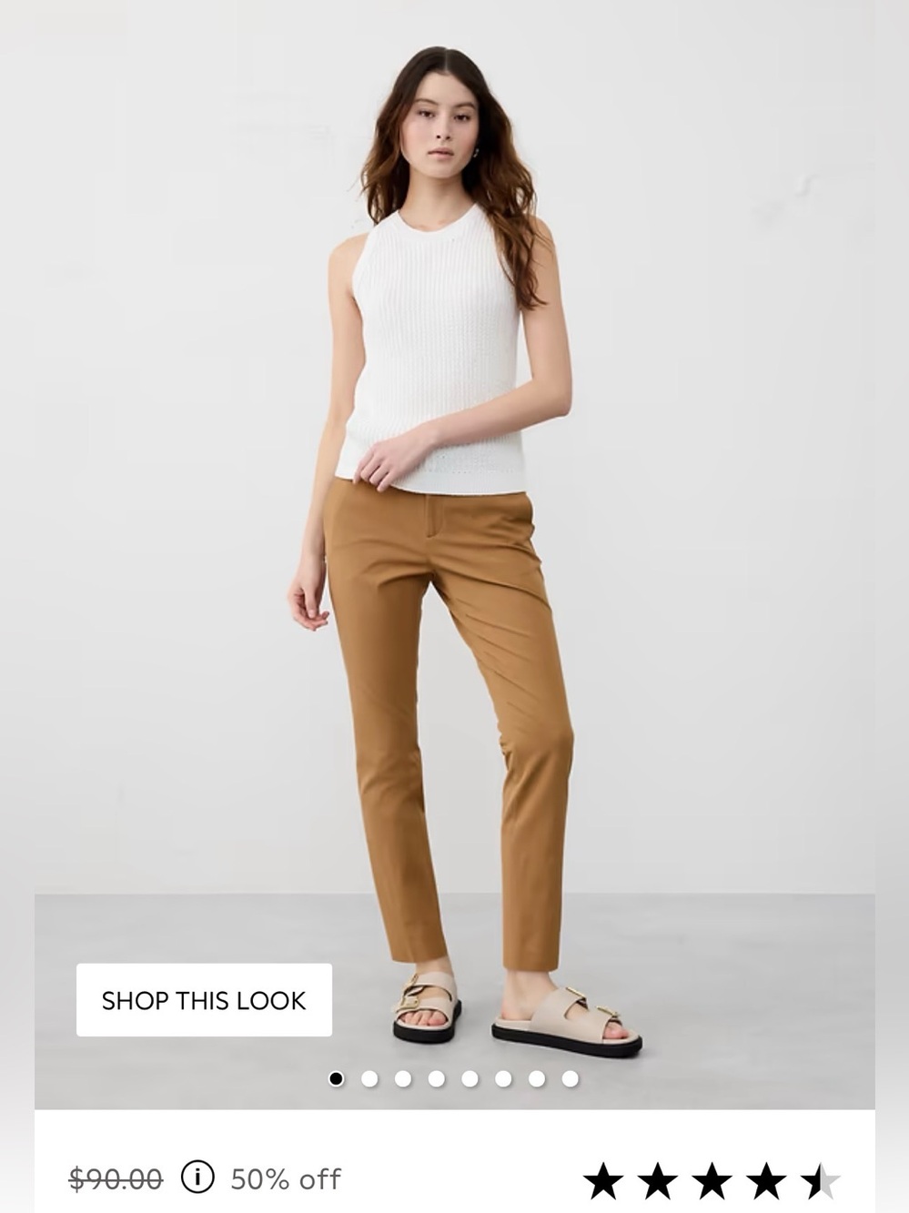 Banana Republic Factory Camel Slim Cropped Pants